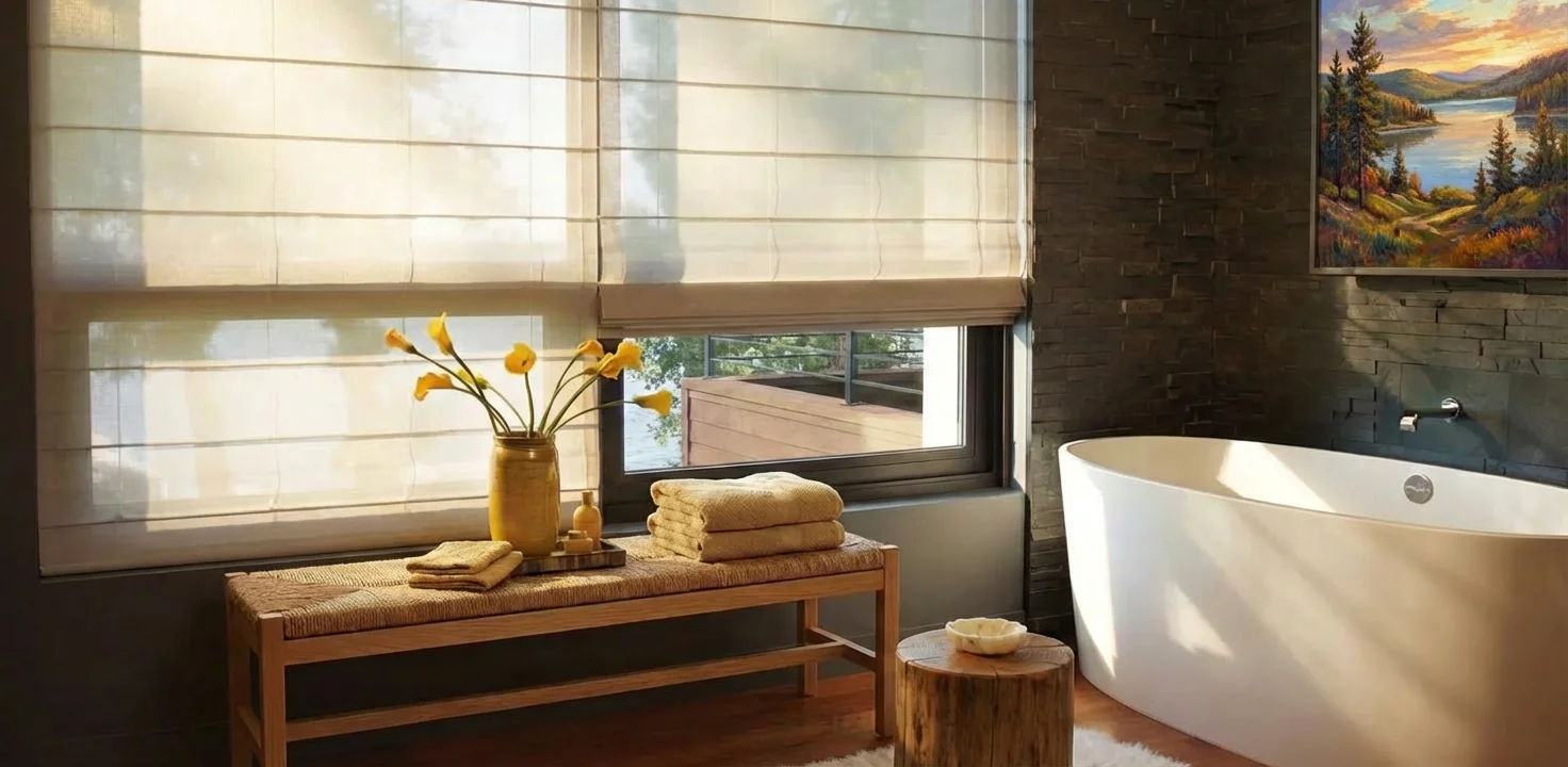 Bathroom waterproof blinds