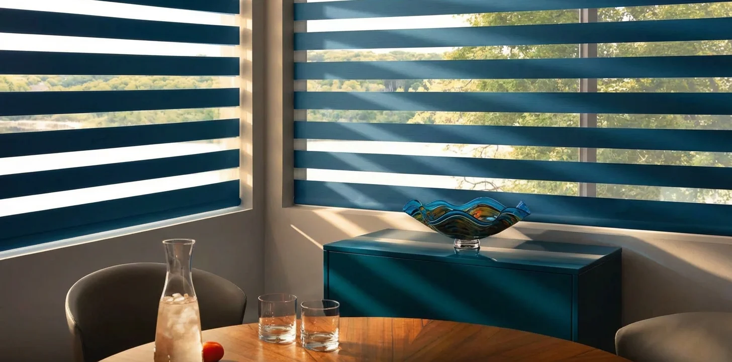 Modern dining room blinds background