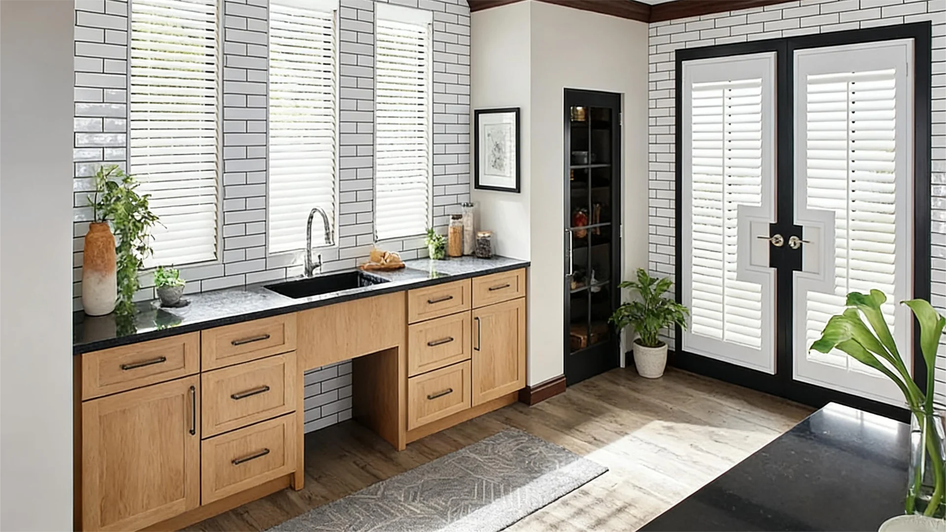 Composite and faux wood blind detail