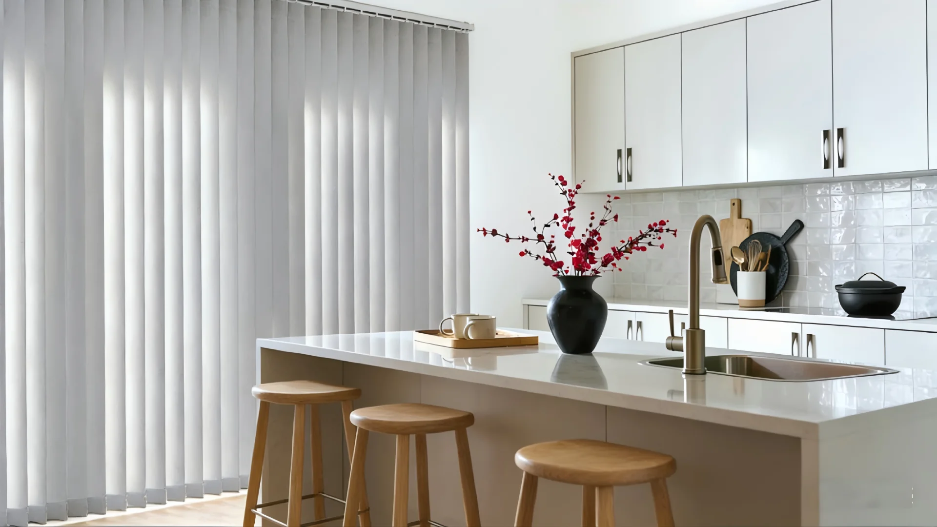 Vertical Blinds for wide windows and sliding doors