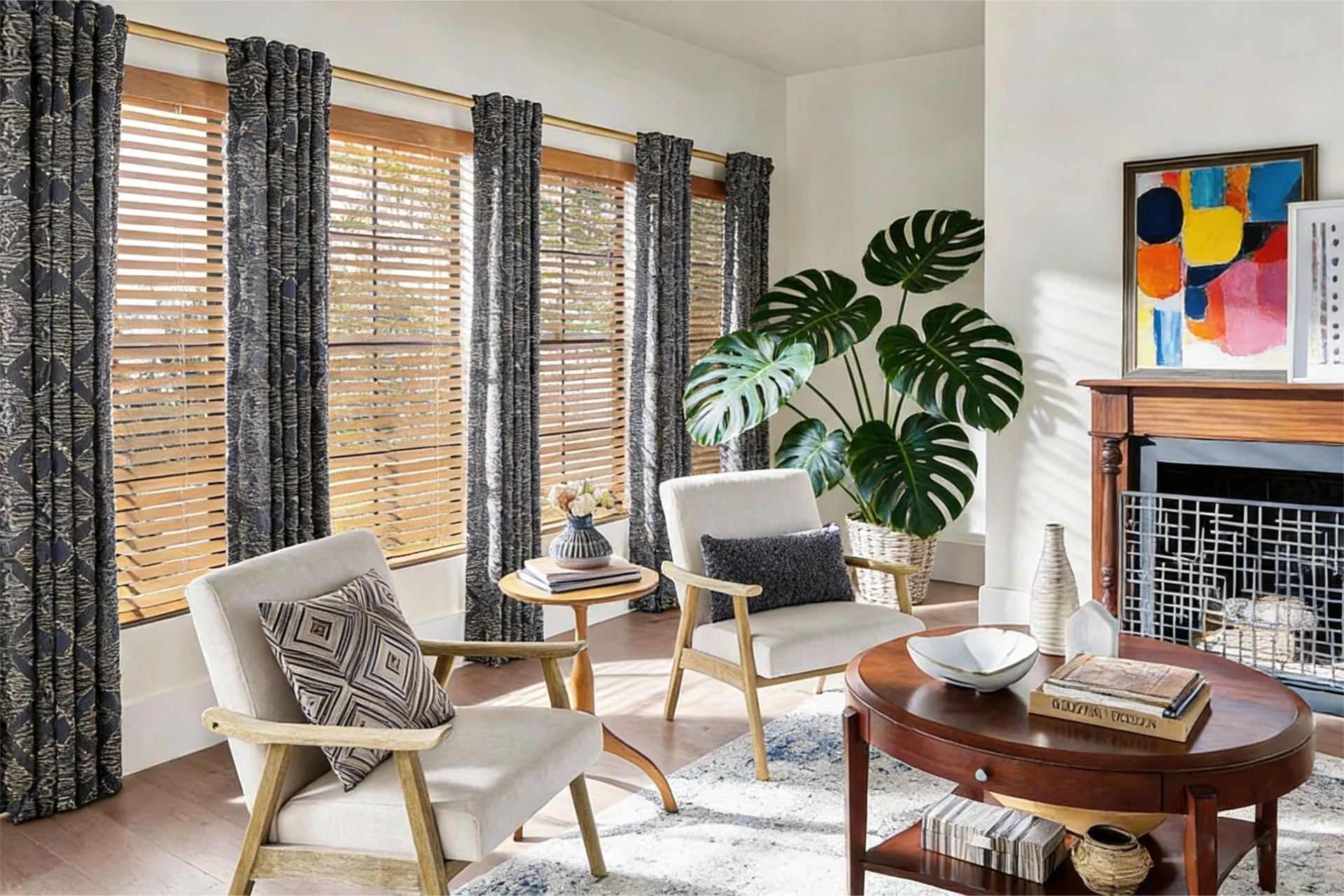 Custom wood valance detail