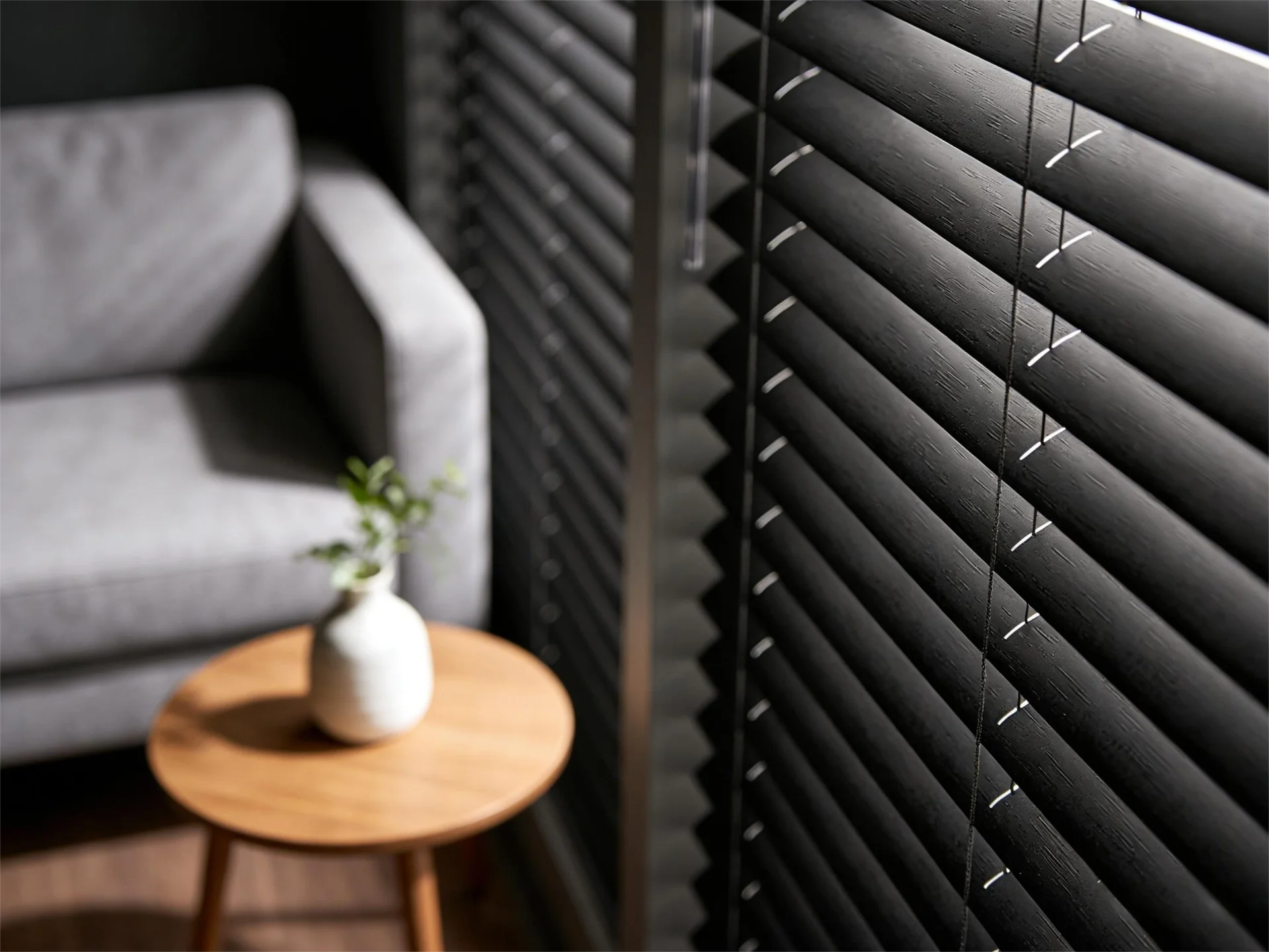 Modern vinyl blinds with precise light control