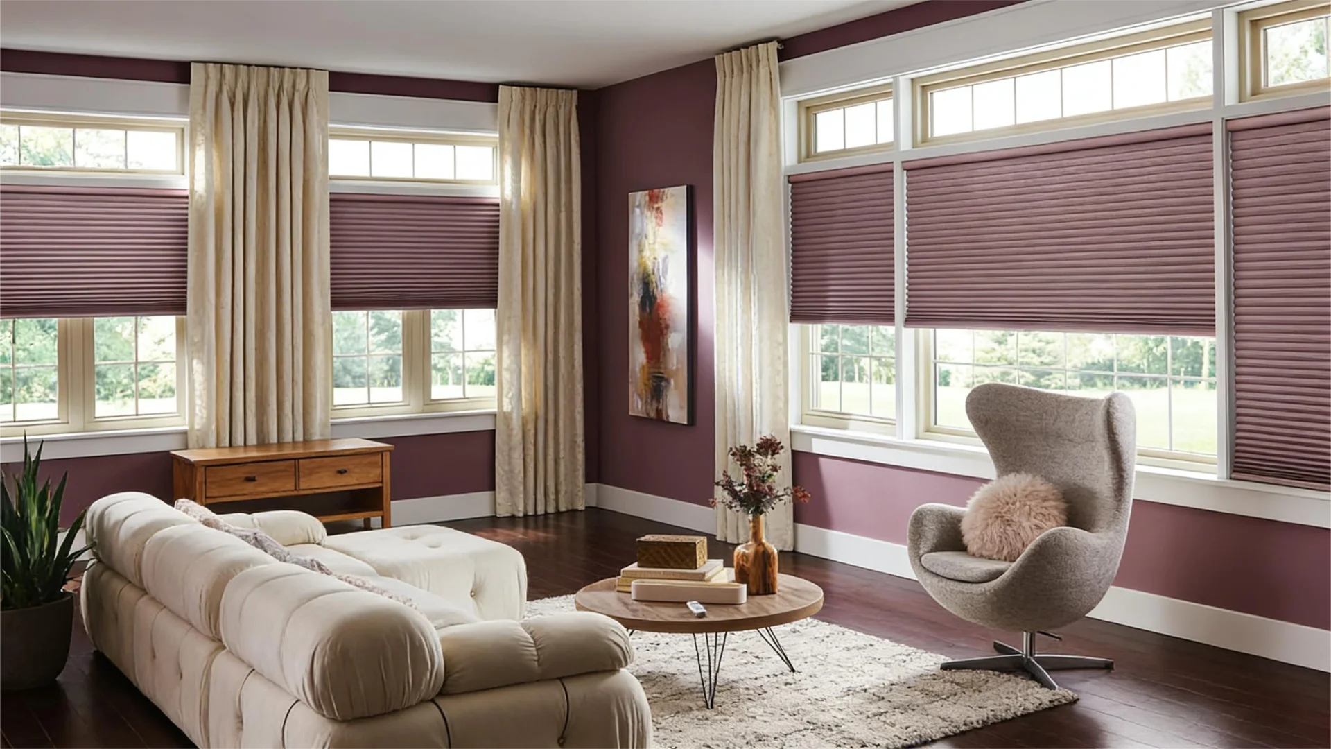 Custom Fabric Drapery showcasing elegant pleated curtains in luxurious fabric